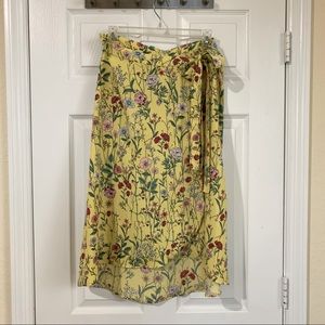 Loft Midi Wrap Floral Skirt